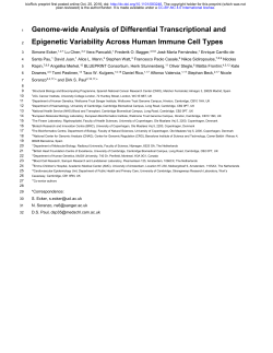 Genome-wide Analysis of Differential Transcriptional and