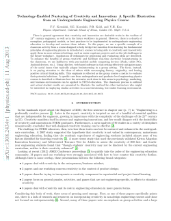 Technology-Enabled Nurturing of Creativity and Innovation: A