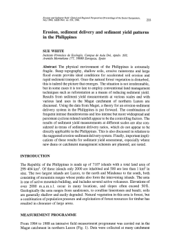 Erosion, sediment delivery and sediment yield
