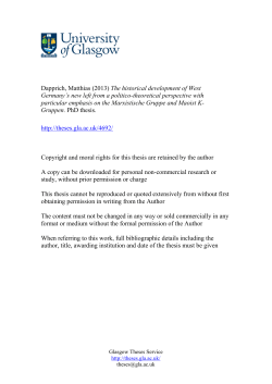 Dapprich, Matthias (2013) The historical development of West