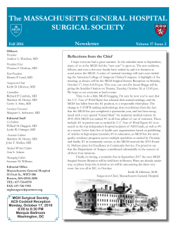 Fall 2016 - Mass General Hospital