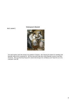 Shakespeare`s Macbeth Act 3, scene 5 The weird sisters meet with