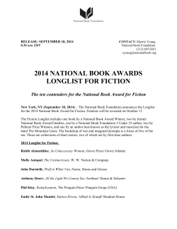 Press Release: 2014 National Book Awards Longlist For Fiction