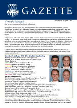 Rosebank Newsletter June 9 Vol 17