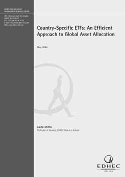 Country-Specific ETFs: An Efficient Approach to Global Asset