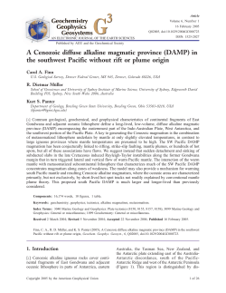 A Cenozoic diffuse alkaline magmatic province (DAMP)