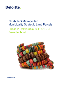 - Ekurhuleni Metropolitan Municipality