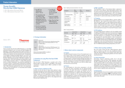 Product information for Phire&reg; Hot Start II DNA Polymerase