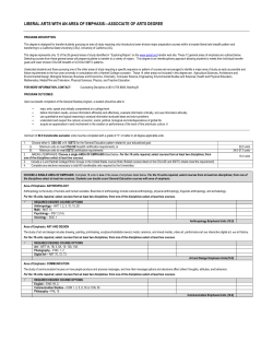 Liberal Arts with an Area of Emphasis