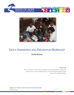 ebola awareness and prevention workshop