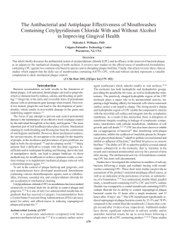 The Antibacterial and Antiplaque Effectiveness