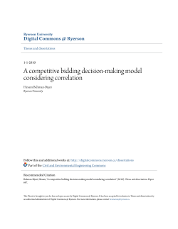 A competitive bidding decision-making model considering correlation