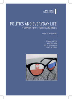 POLITICS AND EVERYDAY LIFE