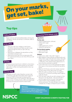 On your marks, get set, bake!