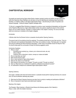 chapter ritual workshop - Follow THETGI