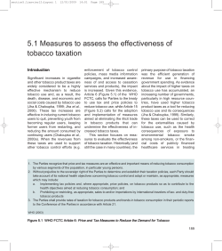 5.1 Measures to assess the effectiveness of tobacco taxation