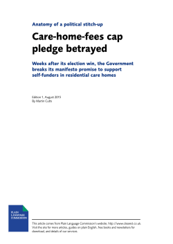 Care-home-fees cap pledge betrayed