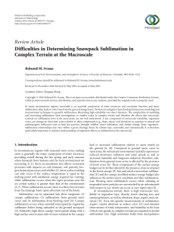 Difficulties in Determining Snowpack Sublimation in Complex