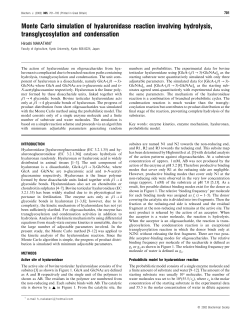 Monte Carlo simulation of hyaluronidase reaction involving