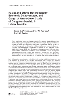 Racial and Ethnic Heterogeneity, Economic Disadvantage, and