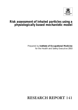 RR141 - Risk assessment of inhaled particles using a