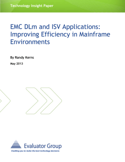 EMC DLm and ISV Applications