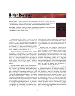 Untitled [Thomas Breslin on Double-Edged Sword: Nuclear - H-Net