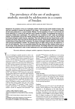 The prevalence of the use of androgenic anabolic steroids by