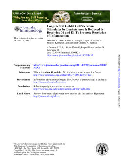 of Inflammation Resolvins D1 and E1 To Promote Resolution