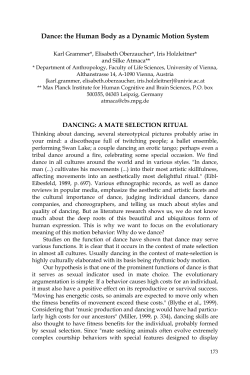 Dance: the Human Body as a Dynamic Motion System