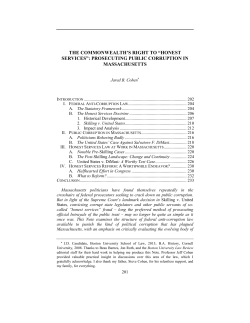 the commonwealth`s right to &ldquo;honest services