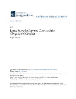 Justice Story, the Supreme Court, and the Obligation of Contract