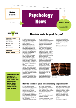 the Psychology Newsletter here.