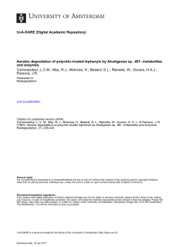 Aerobic degradation of polychlo-rinated biphenyls by - UvA-DARE