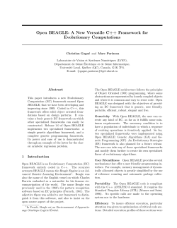 Open BEAGLE: A New Versatile C++ Framework for Evolutionary