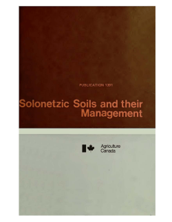 Solonetzic Soil and Their Management