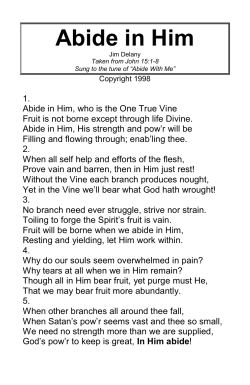 Abide in Him - Salem Bible Church