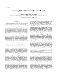 Separating Style and Content on a Nonlinear Manifold