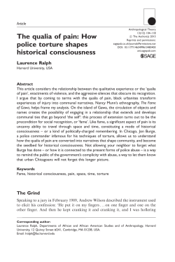 The qualia of pain: How police torture shapes historical consciousness