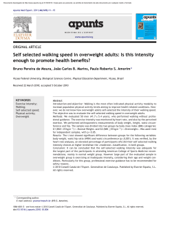 Self selected walking speed in overweight adults: Is this