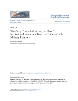 The Party Controls the Gun, but How? Institutionalization as a Trend