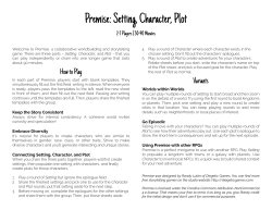 Premise: Setting, Character, Plot