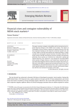 Financial crises and contagion vulnerability of MENA stock markets