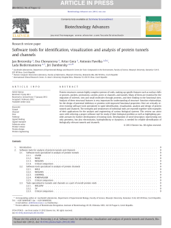 Software tools for identification, visualization and analysis of protein