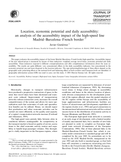 Location, economic potential and daily accessibility: an analysis of
