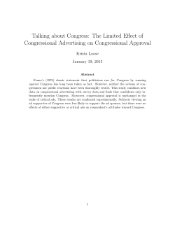 Talking about Congress - Western Political Science Association