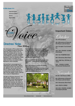 October - Clemson Montessori School