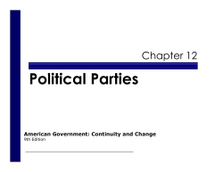 P liti l P ti Political Parties