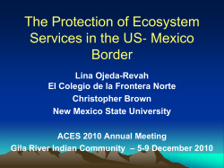 The Protection of Ecosystem Services in the US Mexico