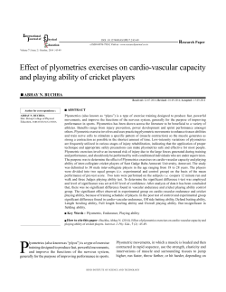 Effect of plyometrics exercises on cardio